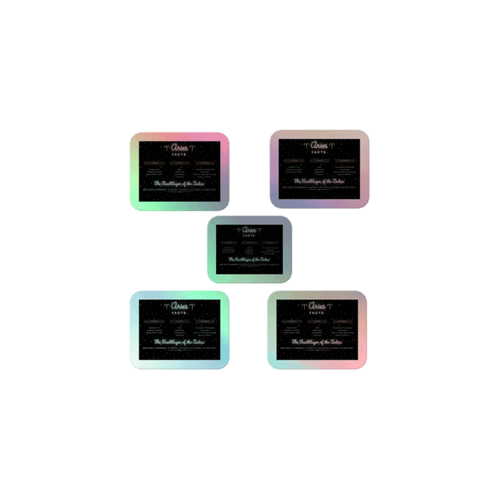 Aries 2025, Attributes, Holo Sticker Paxk product image (1)