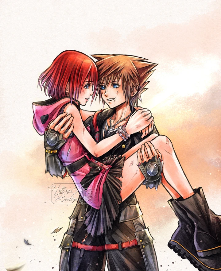 Poster Sora and Kairi After The Battle product image (1)