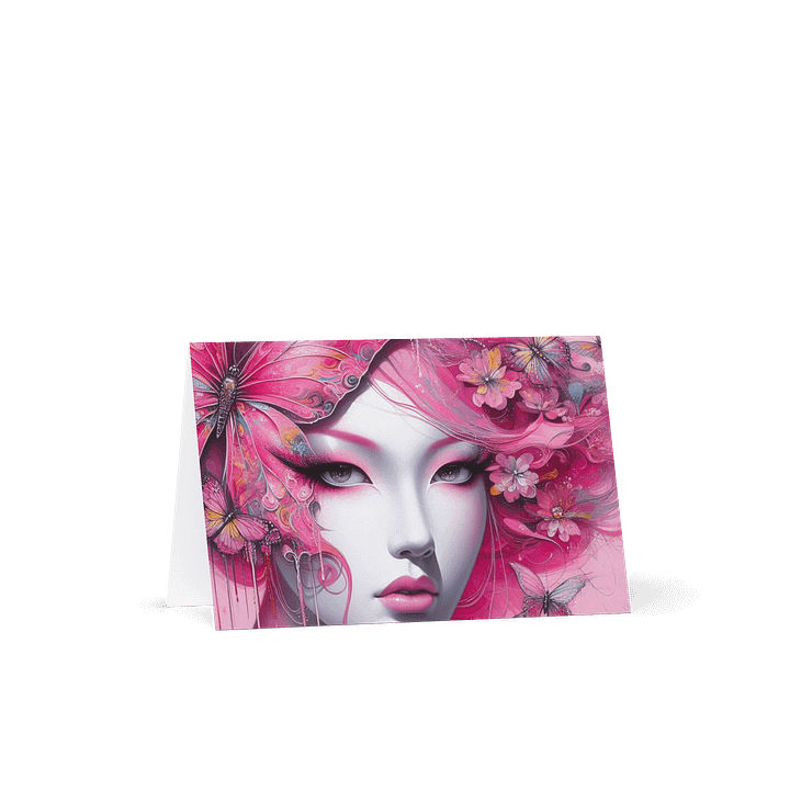 Pink Butterfly Greeting Card product image (1)