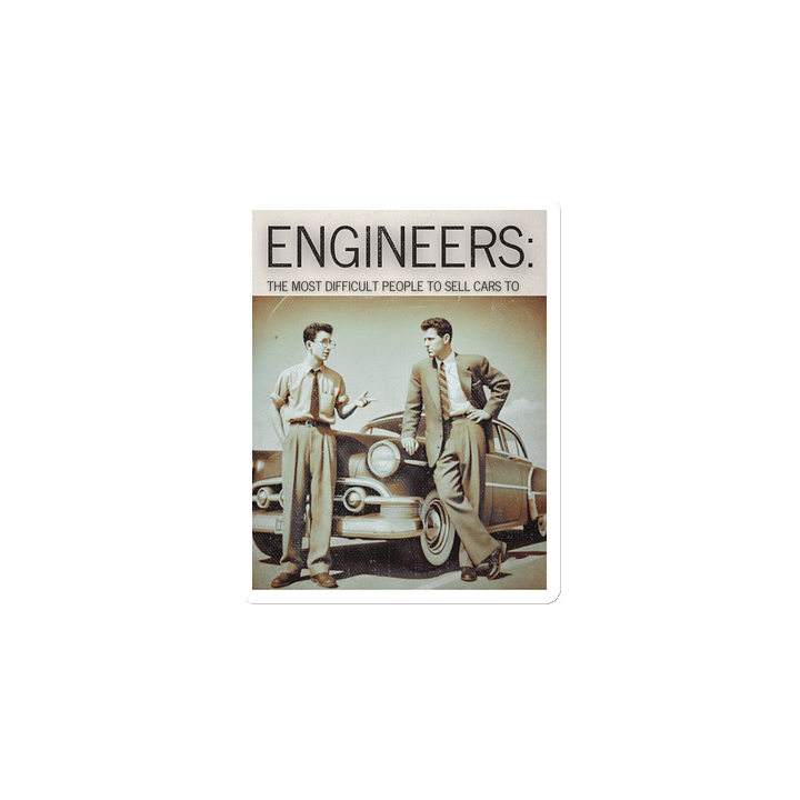 Engineers - The Most Difficult People To Sell Cars To product image (2)