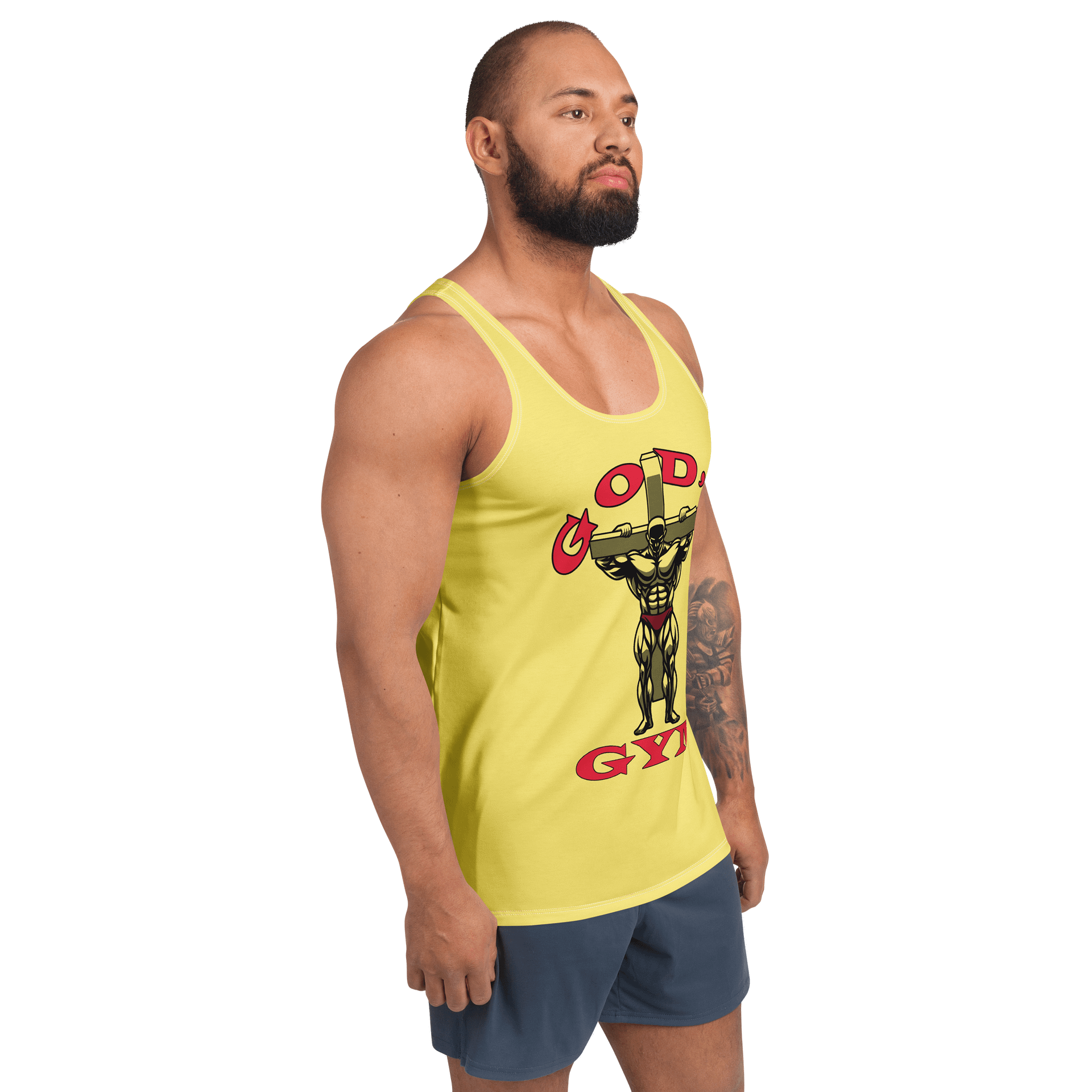 YHWH Tank Top - God's Gym (Gold) product image (3)