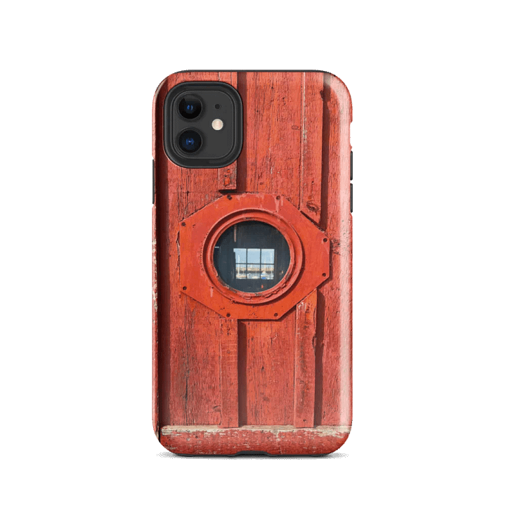 Red Weathered Porthole iPhone® Case product image (2)