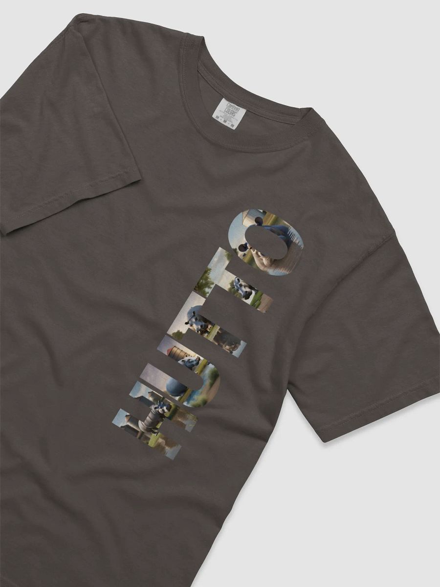 Hippos in Hutto Lettering Illustration Comfort Tee product image (1)