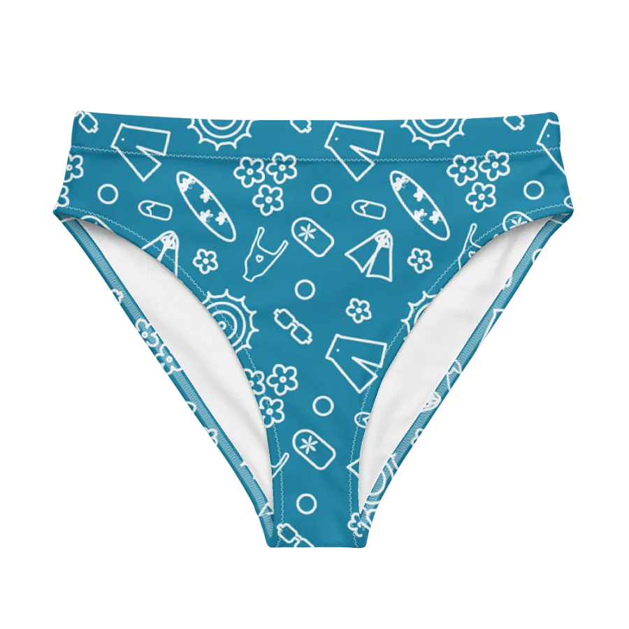 Beach Necessities Pattern High Waisted Bikini Bottom product image (6)