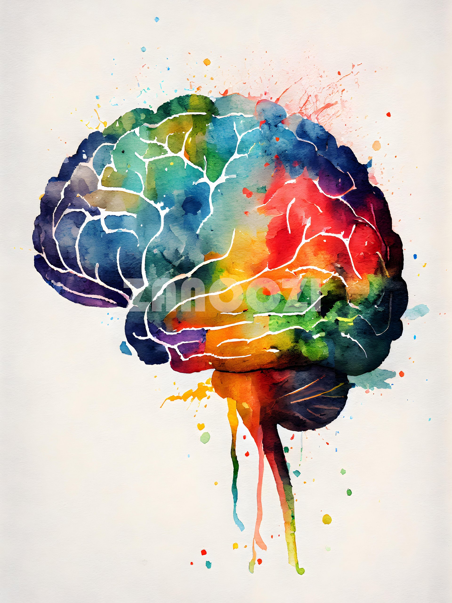 Mind in Color: A Brain Art Digital Print product image (1)