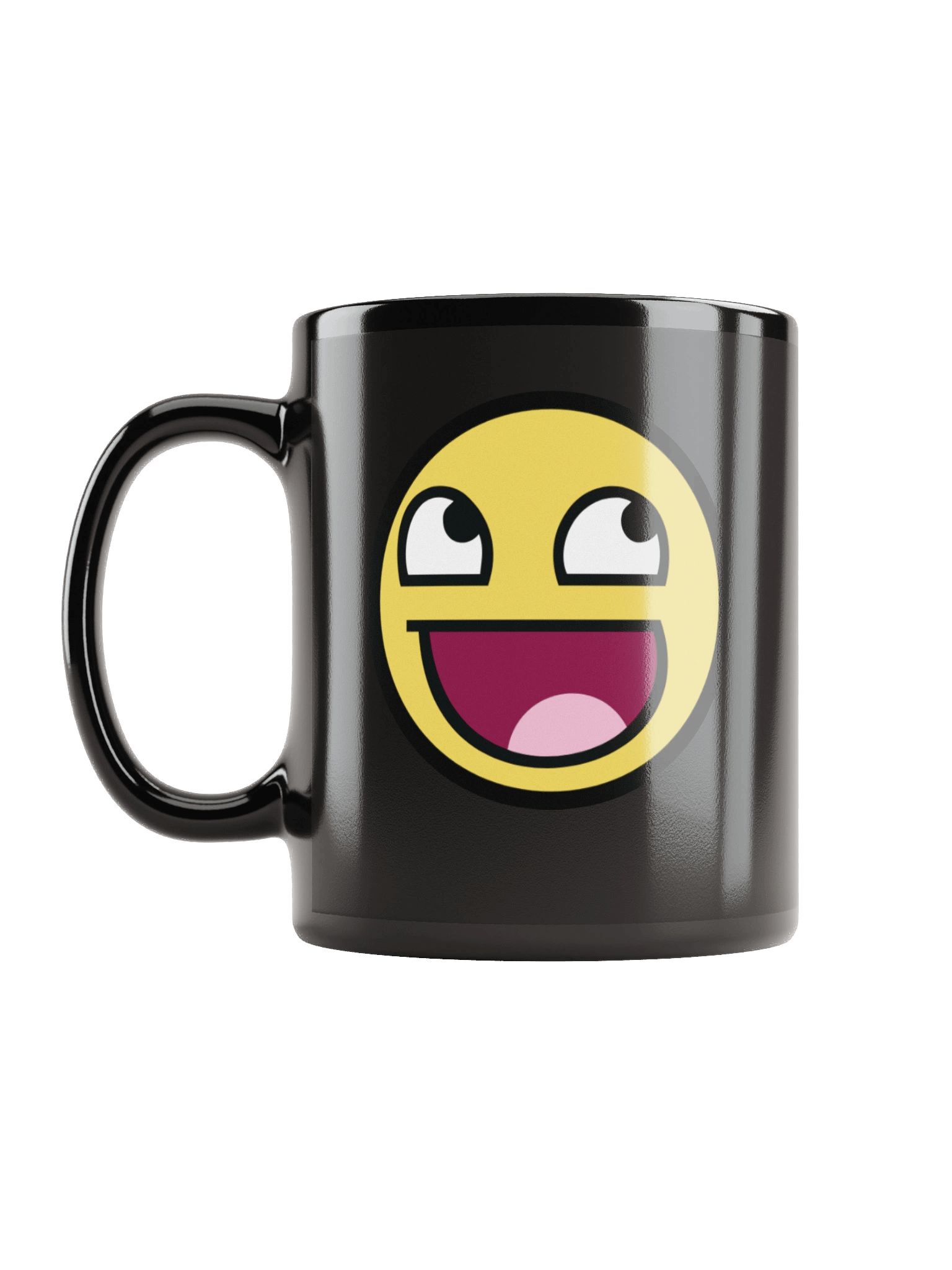 Excited Emoji Black Coffee Mug product image (2)