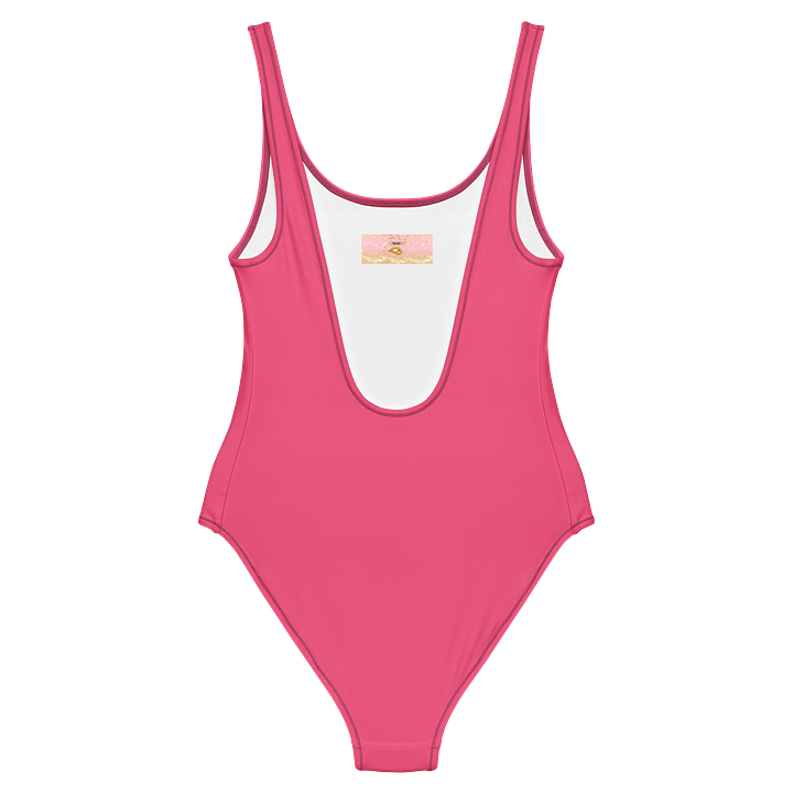 🎀 Glowlita "Sugar Kiss" Pink Patterned Bow One-Piece product image (2)