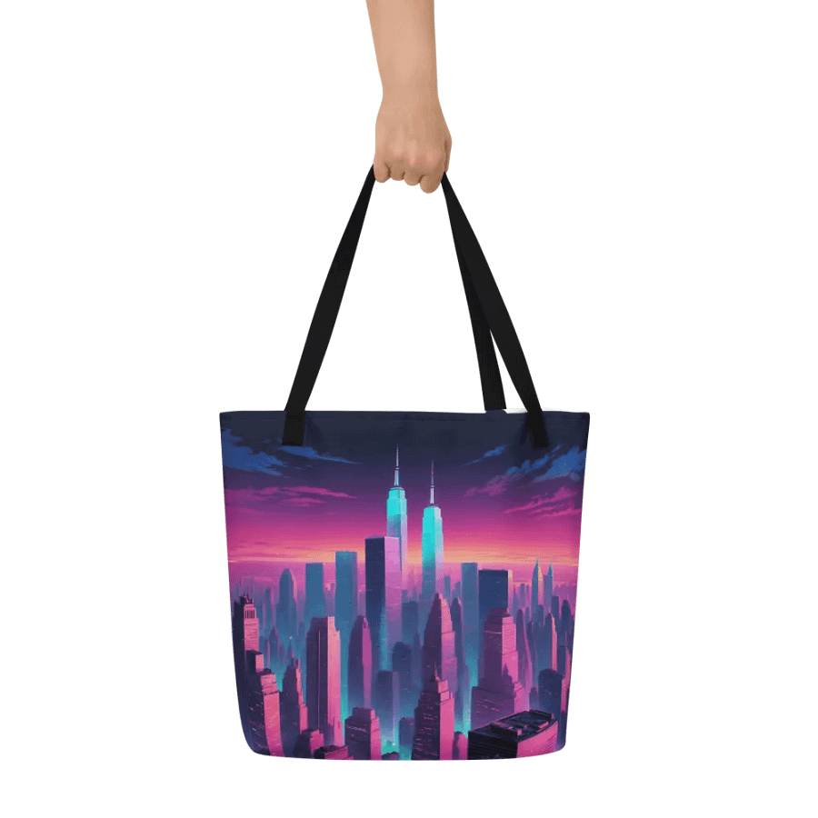 Vaporwave New York City All Over Print Tote Bag product image (10)