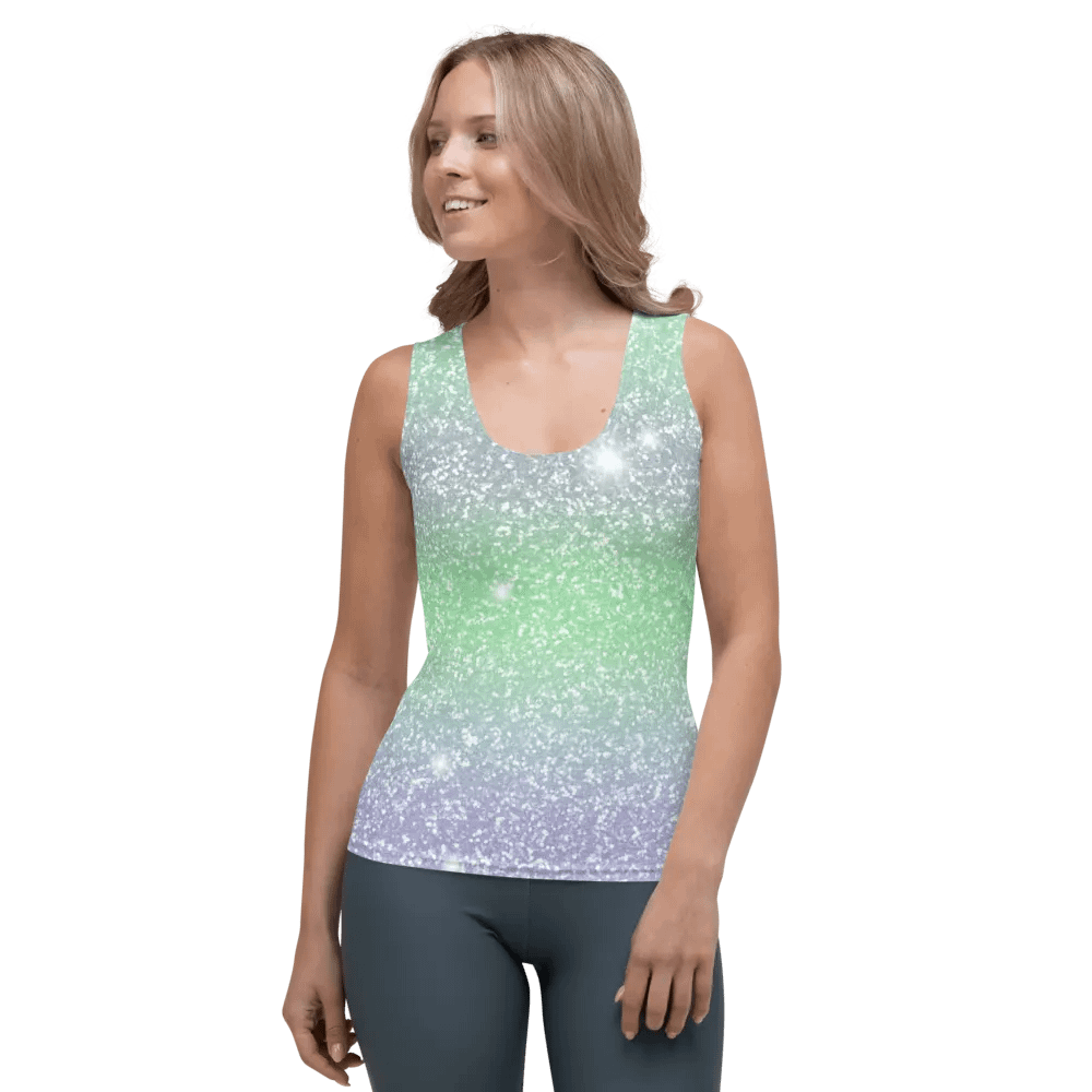 Glitter Unicorn Texture Design Tank Top (3) product image (1)