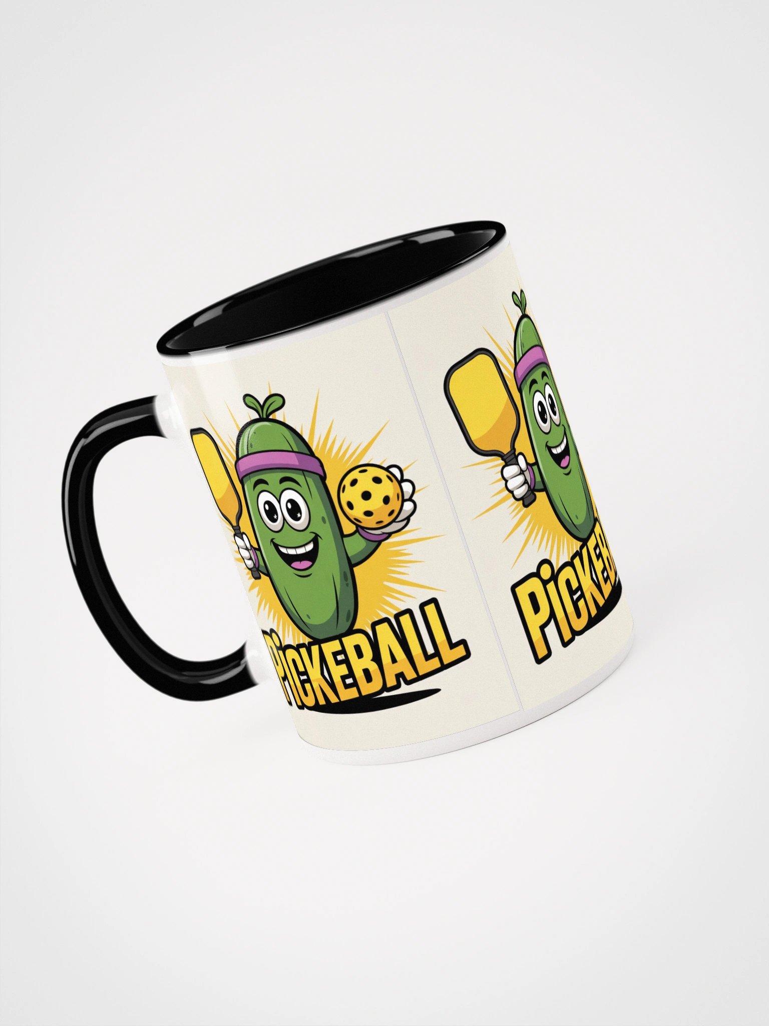 Pickleball Pickle Mug – 11oz Two-Tone Black Accent product image (6)