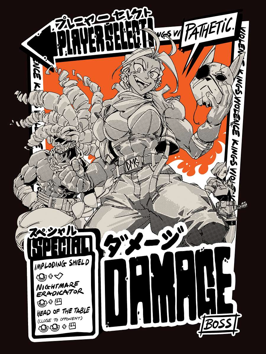 DAMAGE Character Select Tee product image (3)