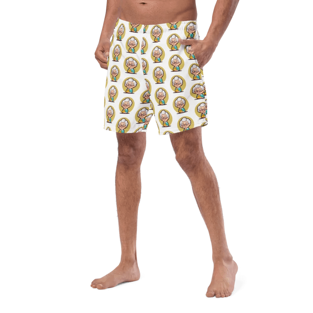 Eccentric Elderly All-Over Swim Trunks product image (2)