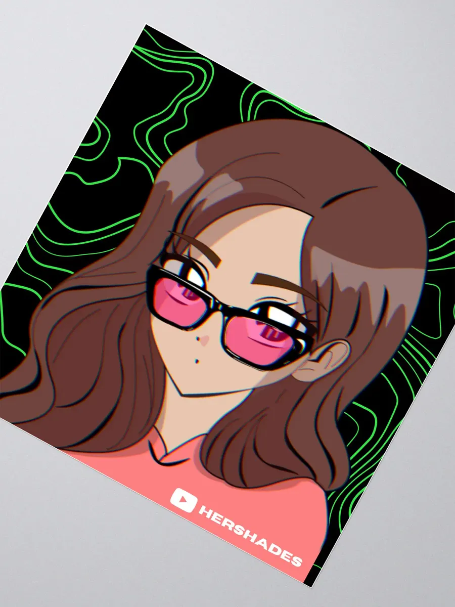 Anime Shades Sticker (Lime) product image (1)