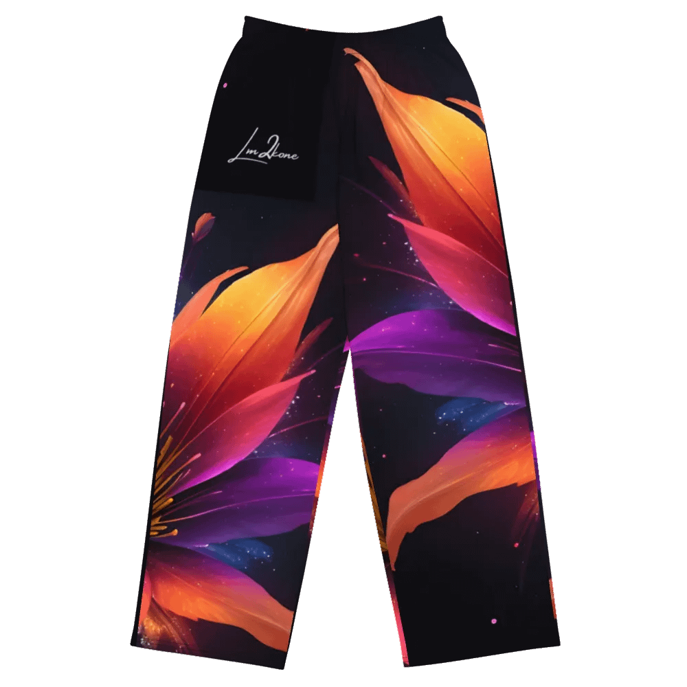 Cosmic Blossom - Unisex Wide-Leg Pants product image (5)
