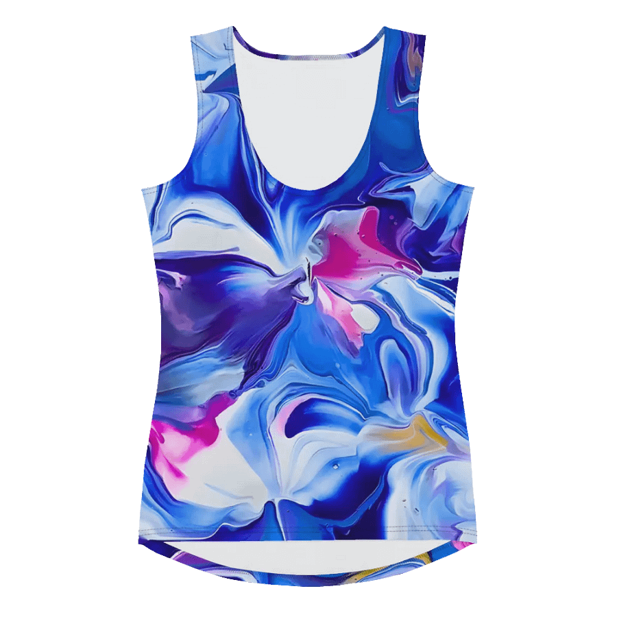 Ocean Blossoms Fluid Art Tank Top product image (3)