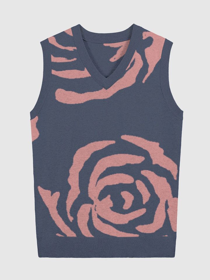Rose Jacquard V-Neck Vest product image (4)