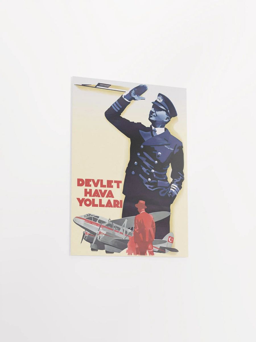 Istanbul, Turkey, 1937 (Devlet Hava Yolları) — retro vintage travel poster product image (8)