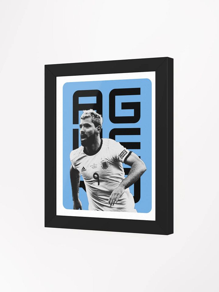 Sergio Aguero BW Argentina Name Art Framed Print product image (2)
