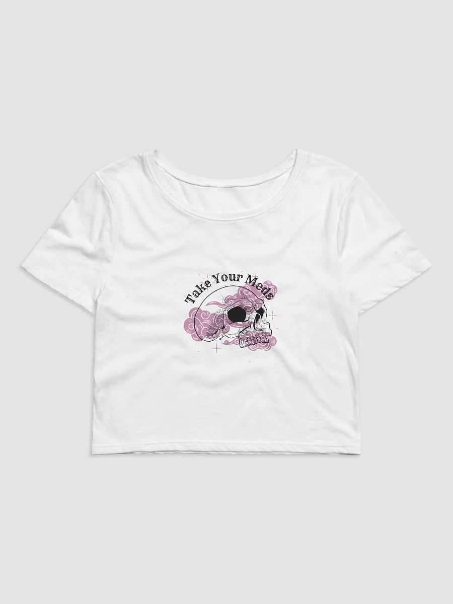Take Your Meds Cropped Tee (Black Design) product image (1)