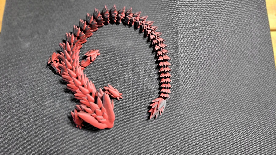 Articulated Dragon #8 (Matte Red/Black) product image (4)