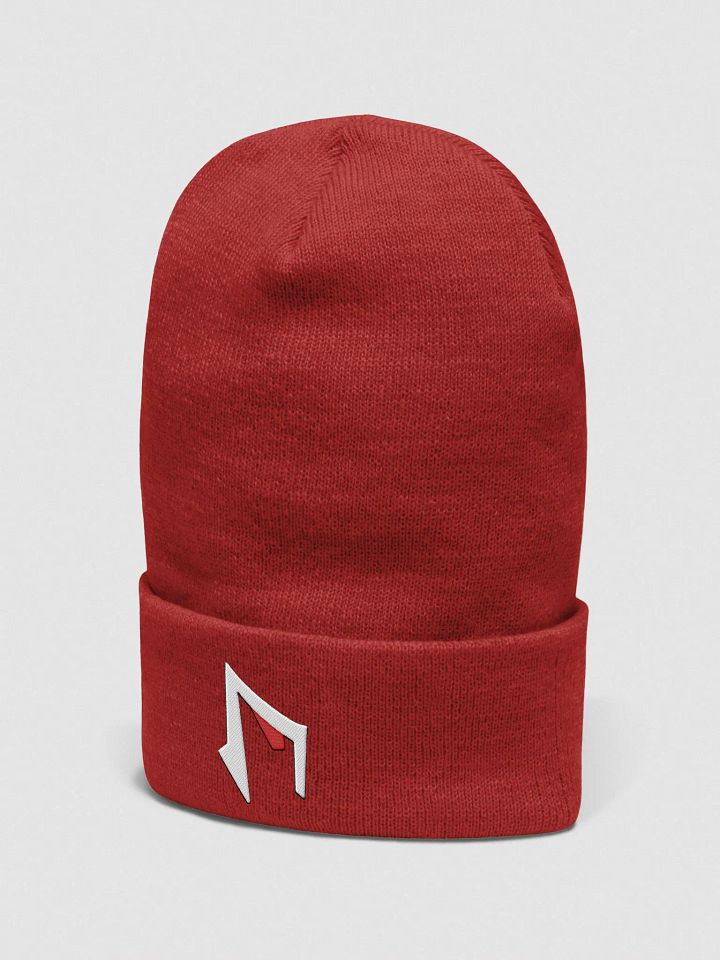 FAME PRODUCTIONS RED AND WHITE BEANIE LOGO ONLY product image (2)