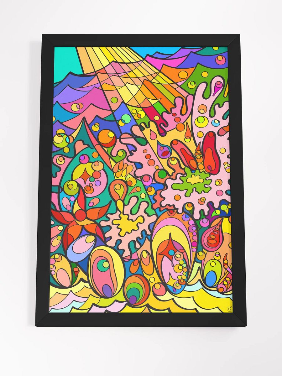 Vibrant Organic Shapes Framed Poster - Undersea product image (24)