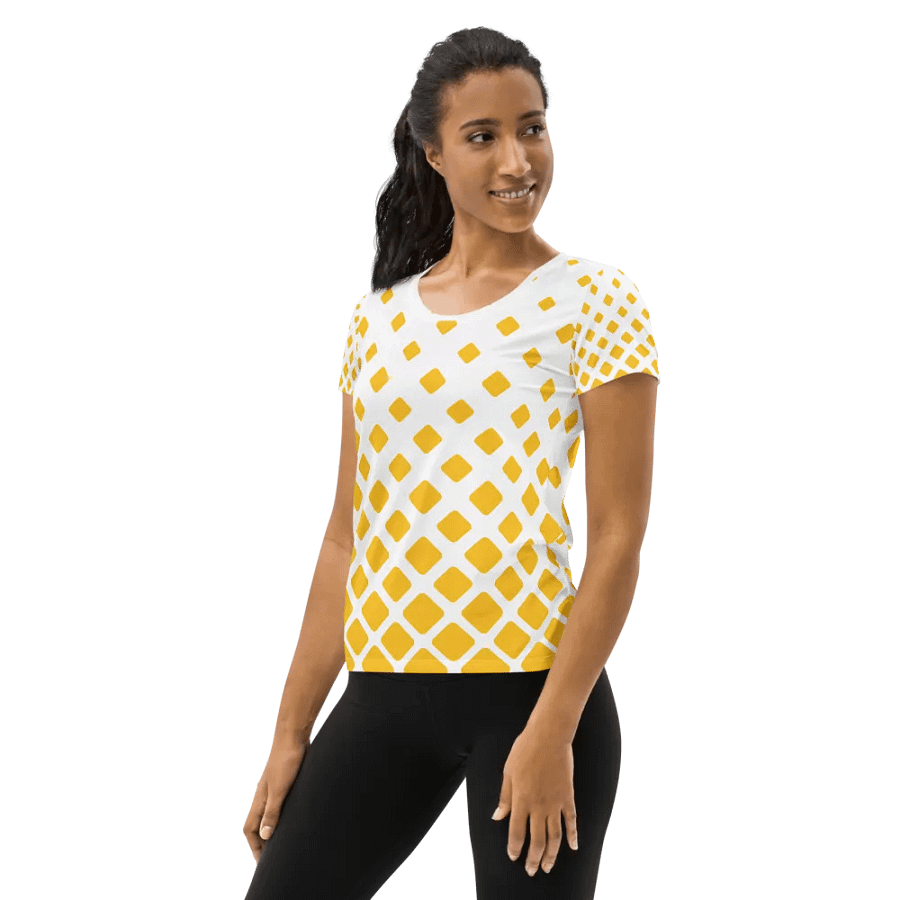 Gradient Diamond Grid Women's Athletic Tee product image (3)
