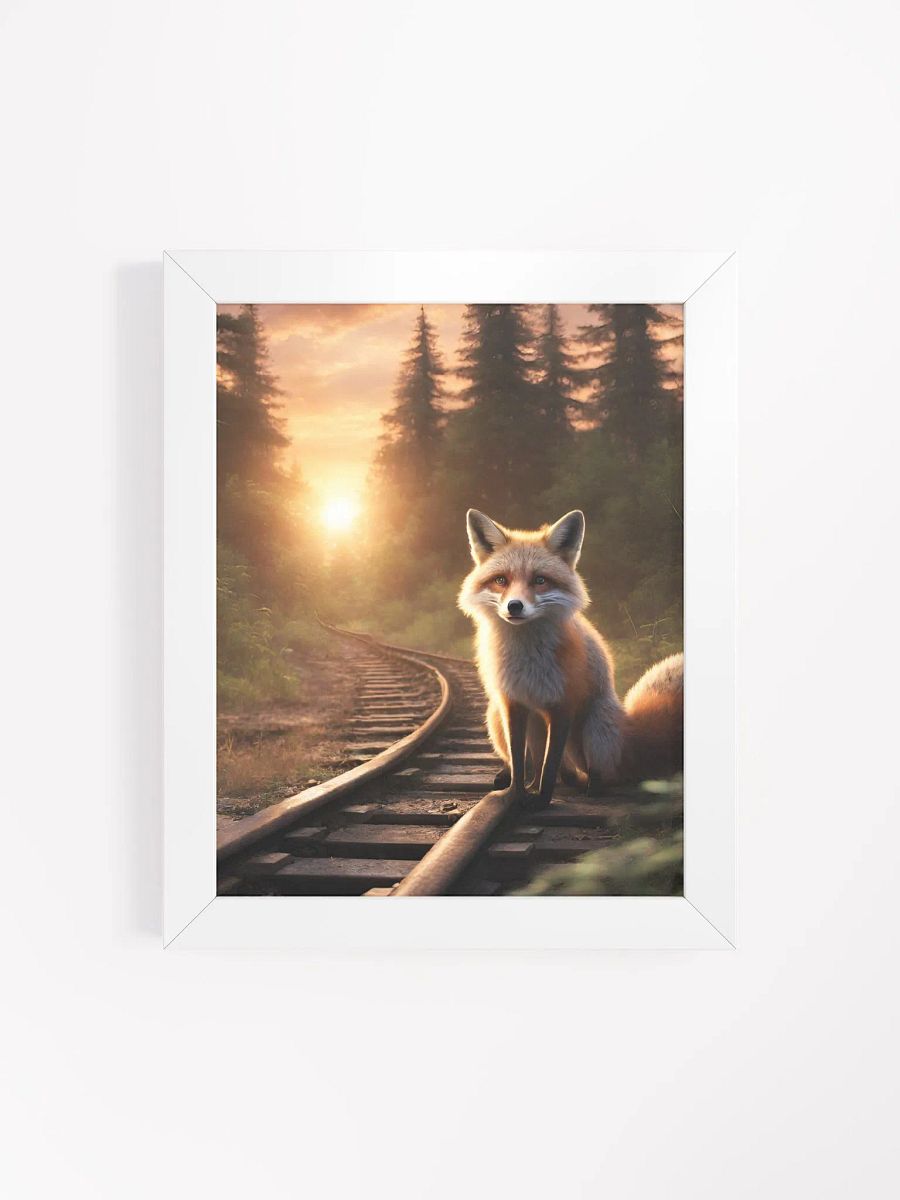 Fox on the Train Tracks at Sunset product image (40)