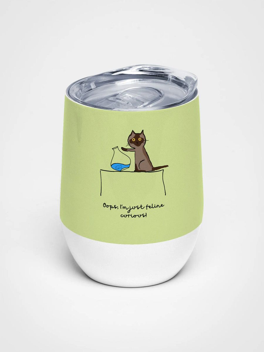 Feline Curious Wine Tumbler product image (1)