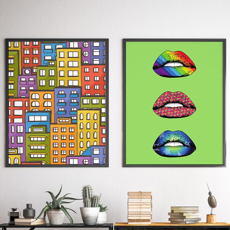 Eclectic Pop Art Gallery Wall Set of 10 DIGITAL Prints product image (6)
