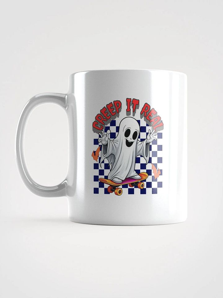 Creep It Real Spooky Skateboarding Ghost Mug product image (1)