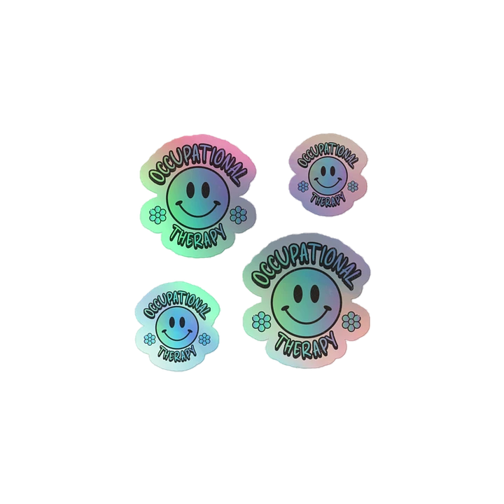 OT Smiling Faces Holographic Sticker product image (1)