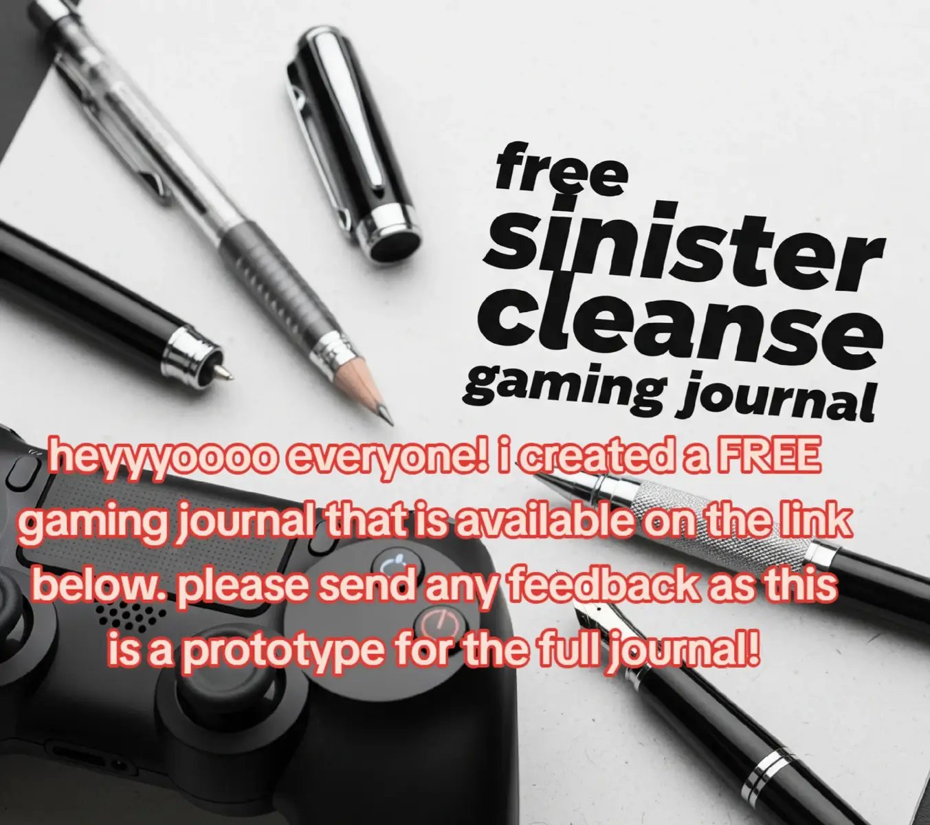 https://the-sinister-cleanse-shop.fourthwall.com/products/free-sinister-cleanse-gaming-journal-sample-packet #gaming #fyp #viral #trending 