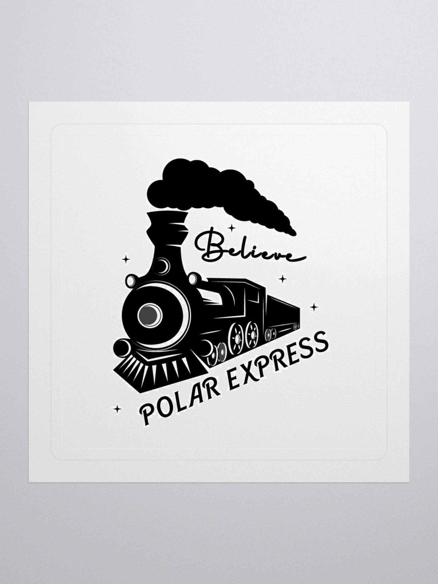 Polar Express Believe Kiss Cut Stickers – Christmas Train Sticker, North Pole Holiday Sticker, Magical Christmas Decal for Gifts, Laptops, Journals & More product image (1)