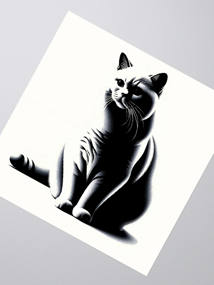 Kiss Cut Stickers: American Shorthair Monochrome product image (2)