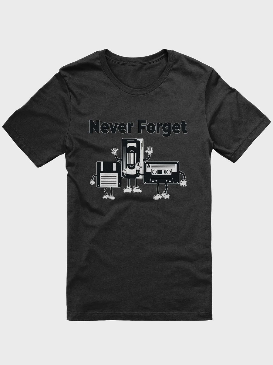 Vintage Never Forget Floppy Disk VHS Tape Cassette Tape Retro T-Shirt product image (1)