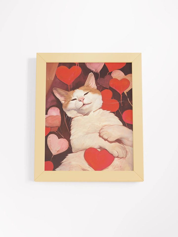 Tranquil Cat Love - Framed Matte Poster product image (2)