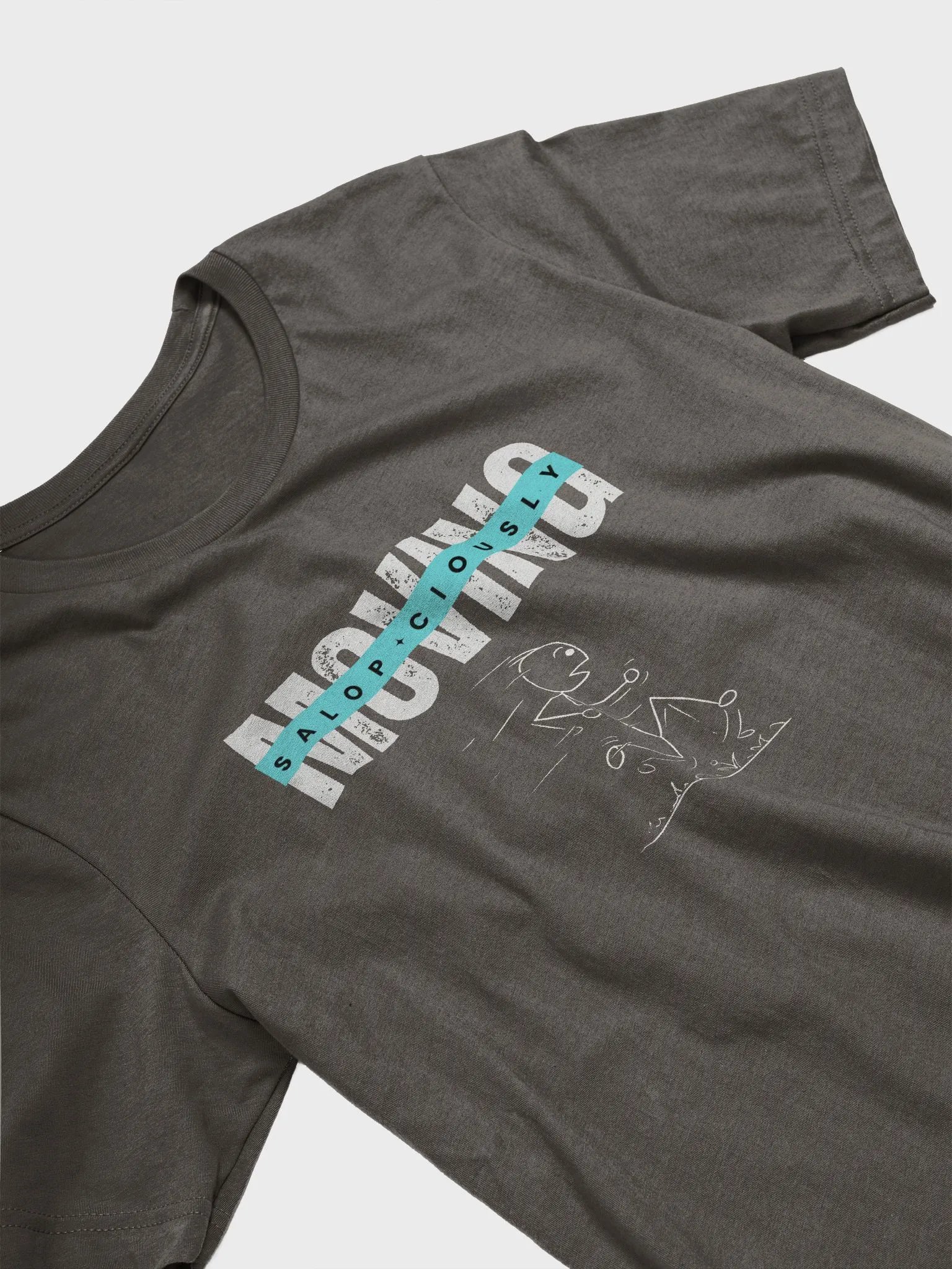 Moving SALOP*CIOUSLY Humor Blue Text T-Shirt product image (26)