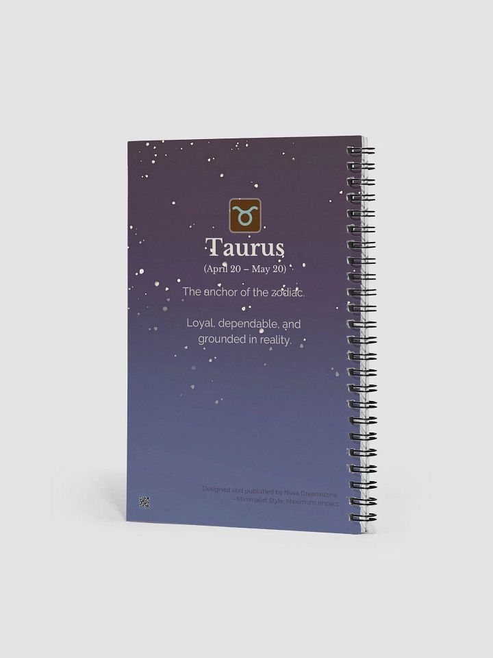 Personalized Taurus Zodiac Spiral Dotted Notebook Journal – Starry Constellation Gift for Astrology Lovers, Birthday, Valentine, Christmas, Horoscope, Celestial, Moon, Stars, Stationery, Sketching product image (2)