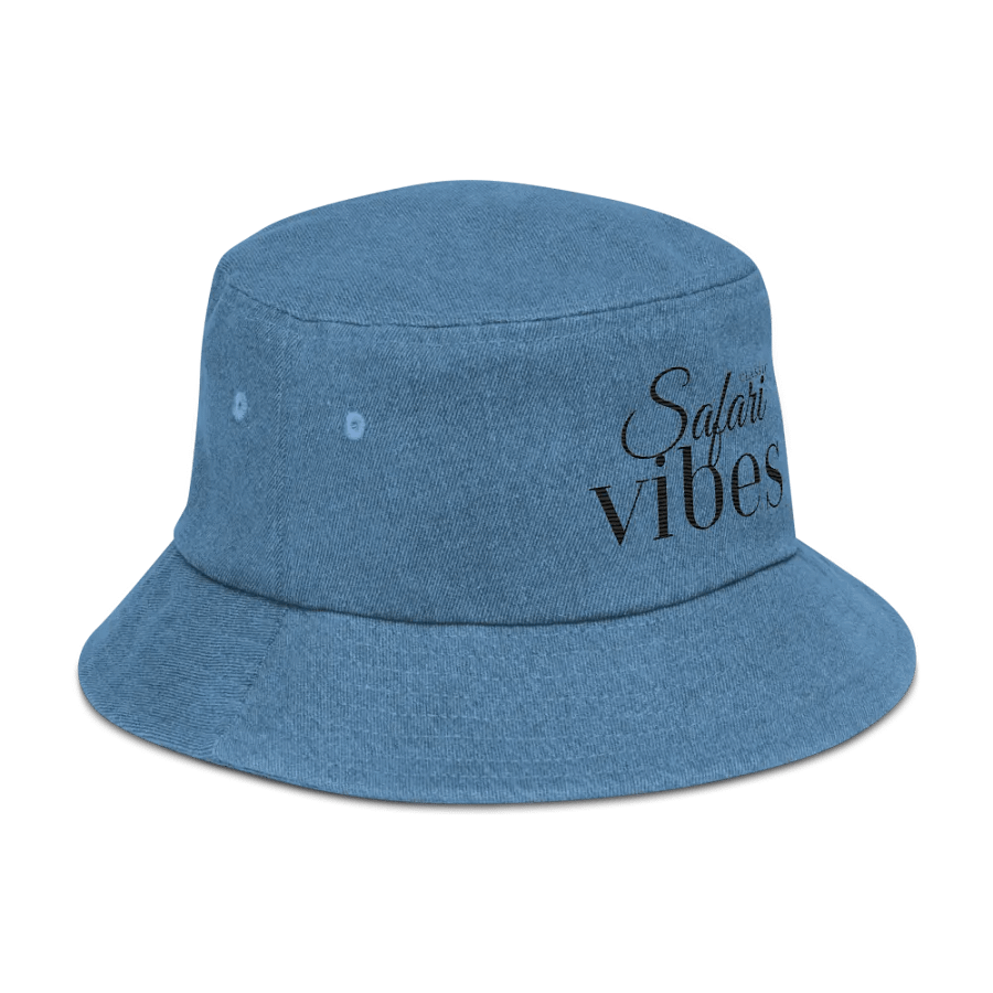 540-Safari Hats-Bucket Hat, Capstone Denim Bucket Hat-Cotton-National Great Outdoors Month - Classic Safari Vibes product image (3)