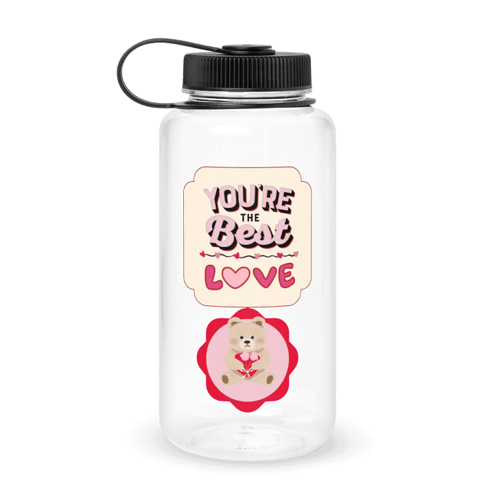 Teddy Love Wide Mouth Plastic Water Bottle (Best gift for Females) product image (1)