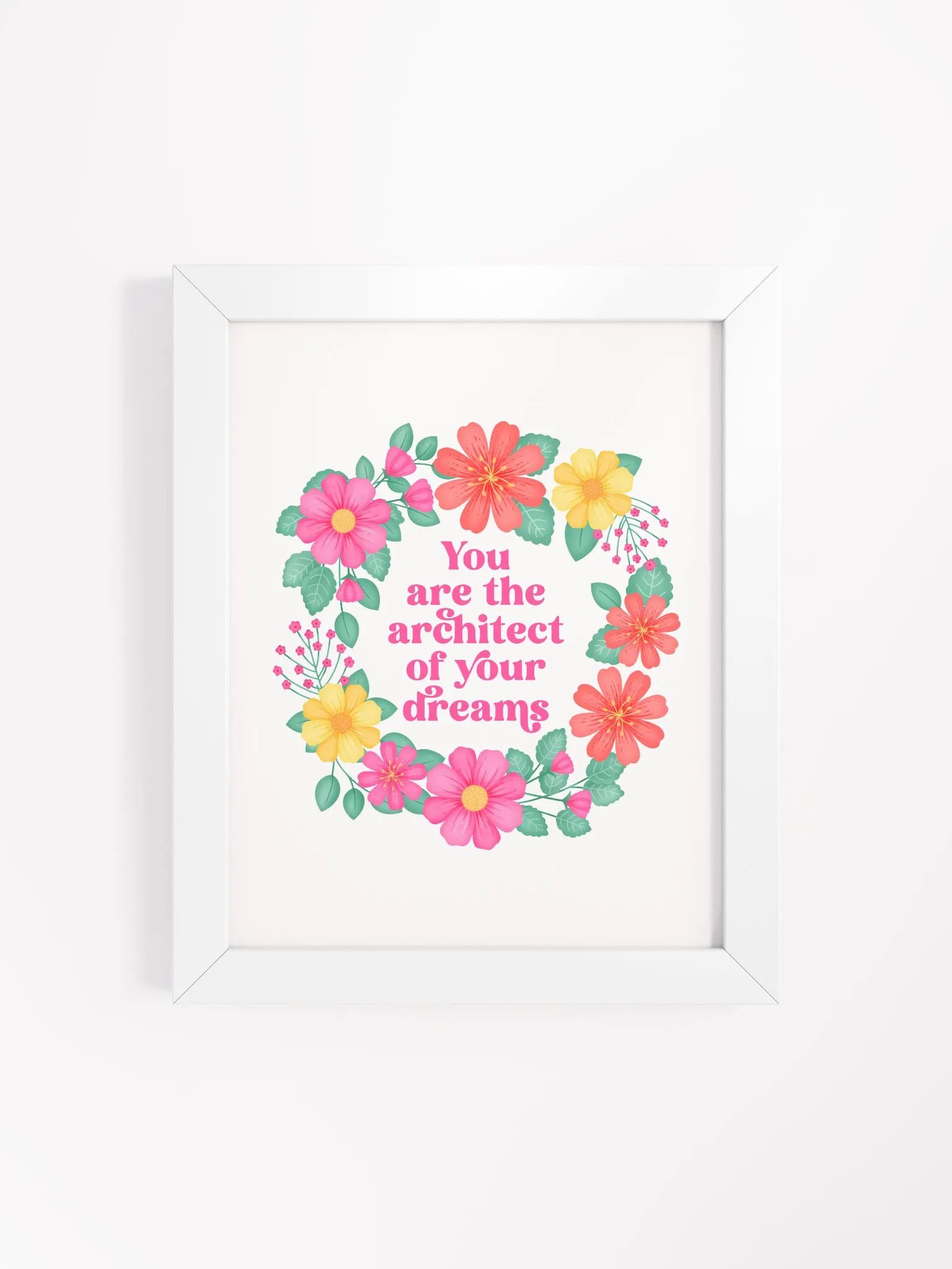 You are the architect of your dreams - Motivational Wall Art White product image (1)