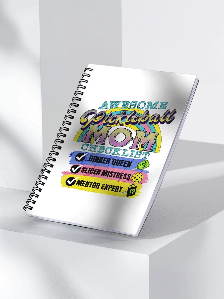 Mom Checklist Pickleball Rainbow Notebook product image (2)