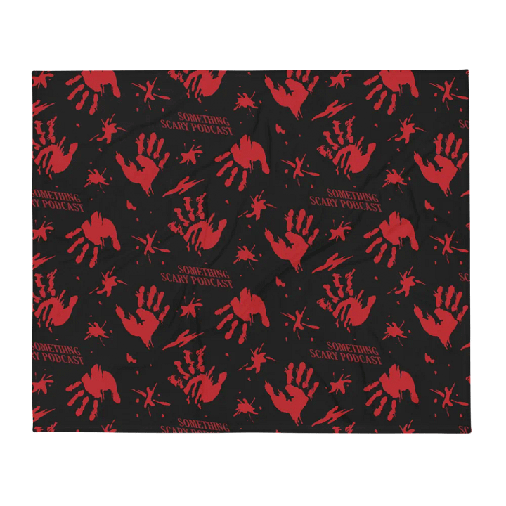Something Scary Throw Blanket - red-on-black product image (1)