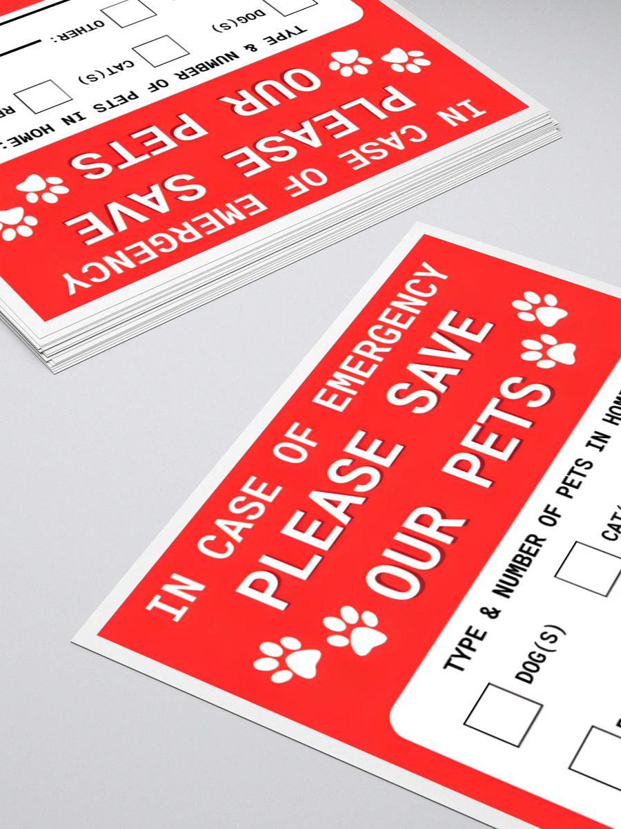 Humane Society of Macomb Emergency Sticker product image (11)