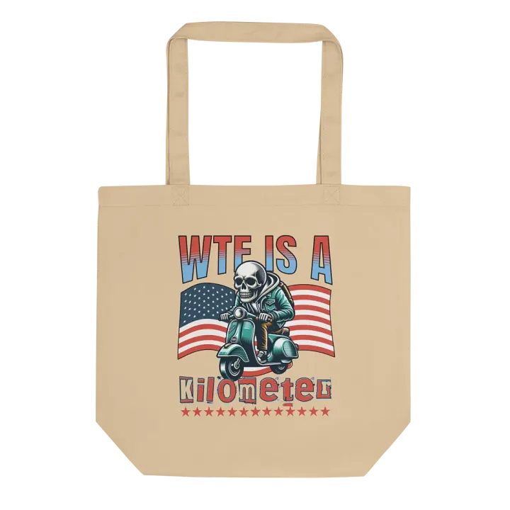 WTF Is A Kilometer? Skeleton Scooter Tote Bag product image (1)