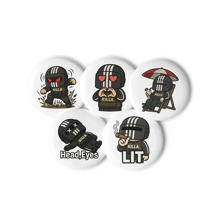 Killa Emote Pins – Tiny. Tactical. Drippin’. product image (3)