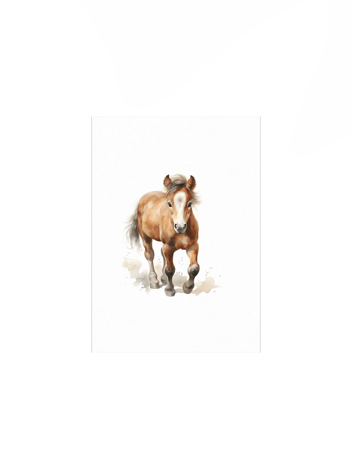 Watercolor Trotting Horse Nursery Decor Print product image (2)