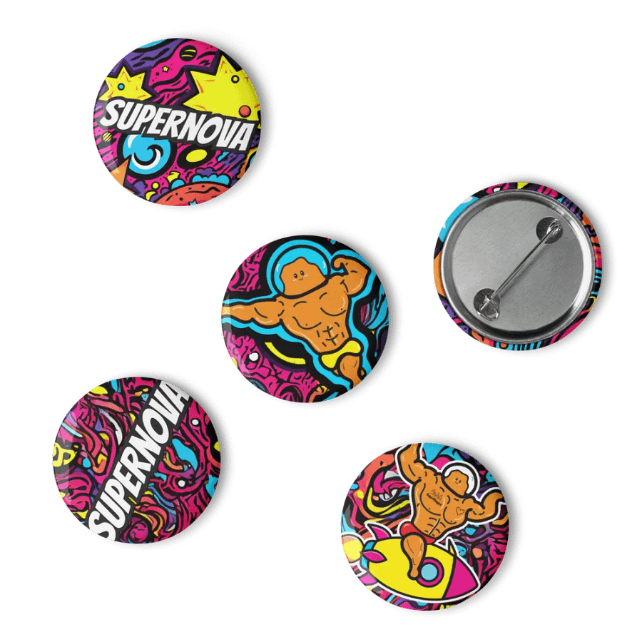 Supernova Dodgeball Club Pin Button Set product image (6)