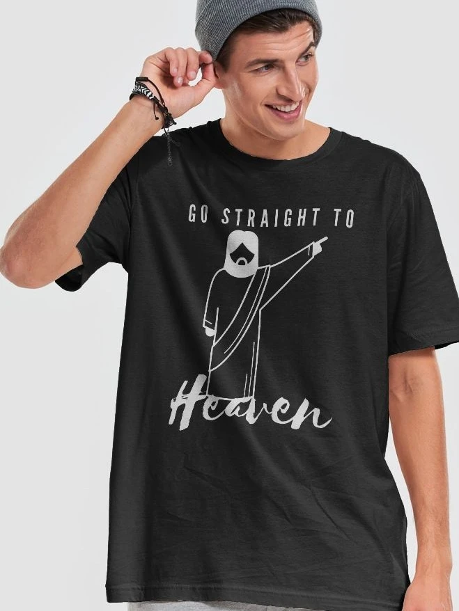 Go Straight To Heaven- Funny Christian T-Shirt product image (2)